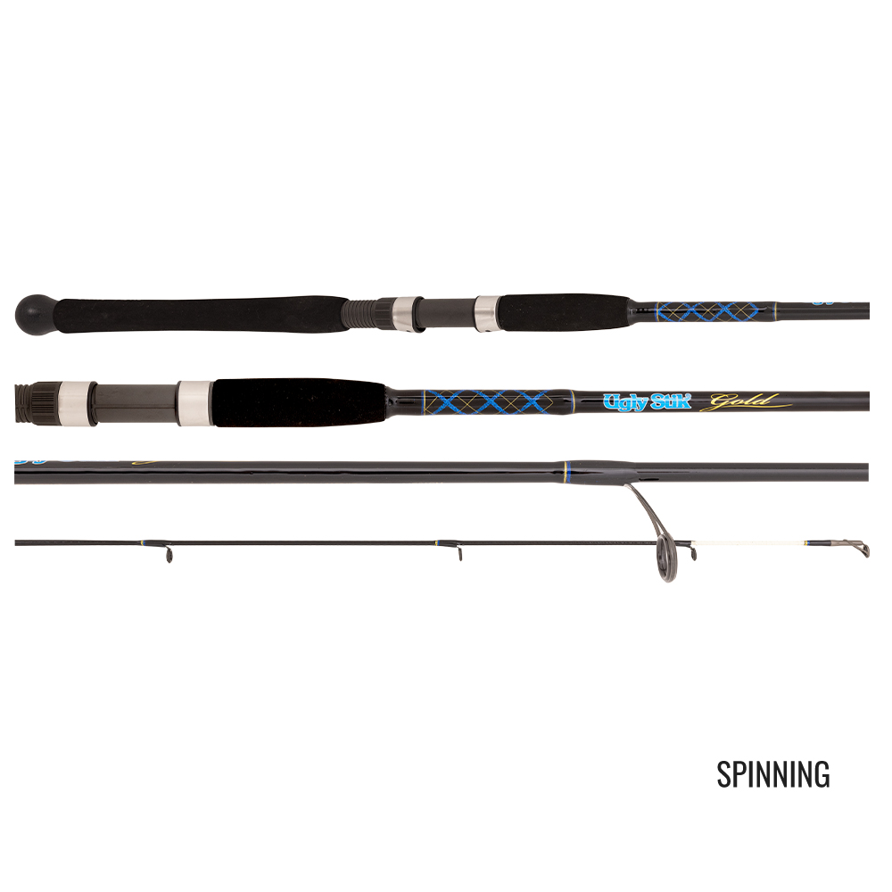 8' 5-8 kg 2 Piece USG-SP802GPM 10-75g Ugly Stik Gold Spin Fishing Rod 